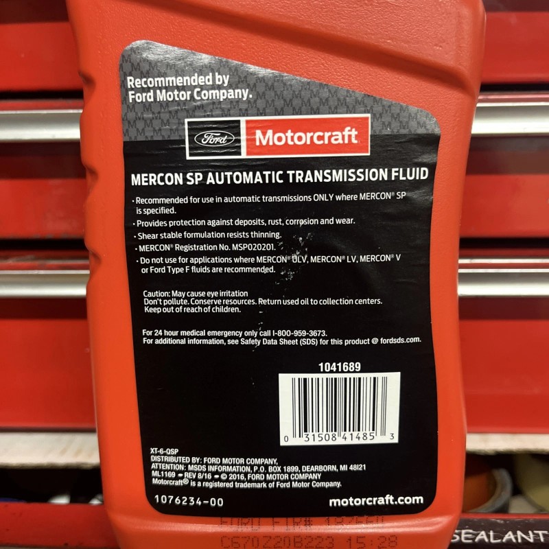 Motorcraft Automatic Transmission Fluid-Mercon Sp - Quart Motorcraft XT-6-QSP