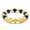 Homelavie Feng Shui 12mm Black Obsidian/Mantra Bead Bracelet with Double