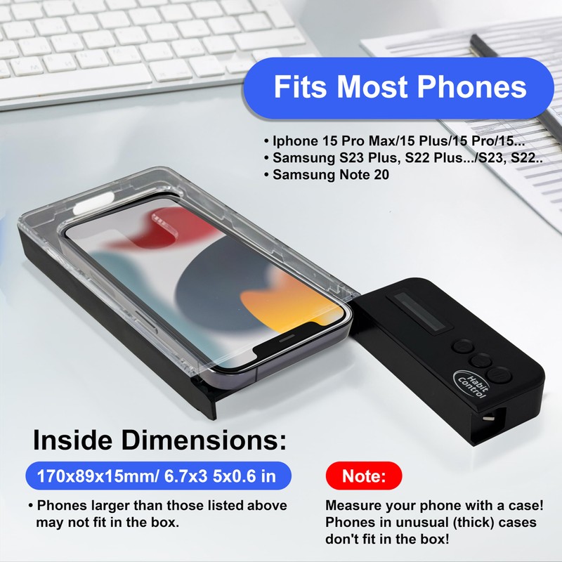 Habit Control Lockbox with Timer - Phone Safe Box with