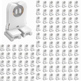 JESLED Non Shunted LED Tombstones - (Pack of 100) T8 Lamp Holder, UL Turn Type Tombstone Lampholder for T10 T12 LED Fluorescent Tube Replacement, Medium Bi-pin G13 Socket for Programmed Start Ballasts