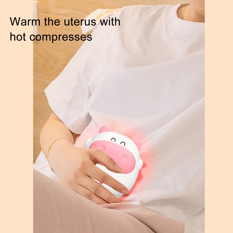 Hand Warmer Cartoon Pig Shape 2 Levels Temperature Adjustment USB