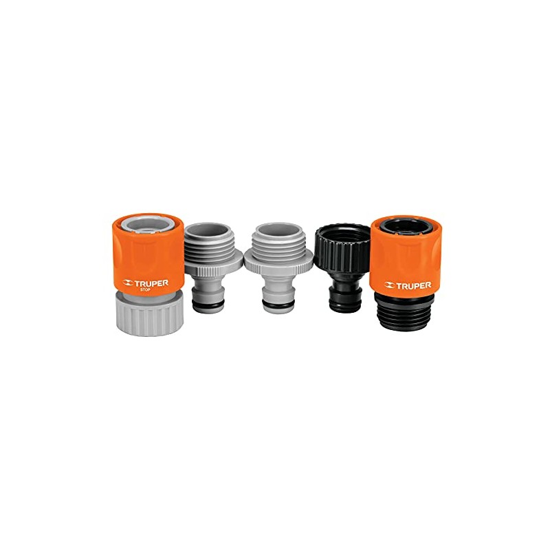 Truper CLICK-SET, Juego de 2 conectores rápidos, 3/4"