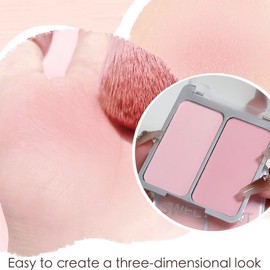 Blushers for Cheeks Make Up, Pink Blusher Palette, Powder Blush Peach Coral Pink, Matte Long Lasting Blendable Highly Pigmented Smooth Natural Makeup Gift for Women Girls, Suitable for All Skin Tones