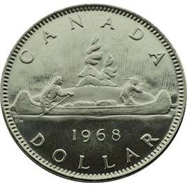 Uncirculated Canadian Coin (1 Dollar, 1968)
