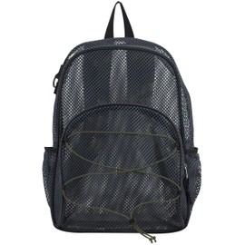 Eastsport Mesh Hiking Backpack Lightweight Bungee See Through for Travel, College, Swim, Gym Bag, 17.5 x 12.5 x 5.5 Inches Army Camo Straps