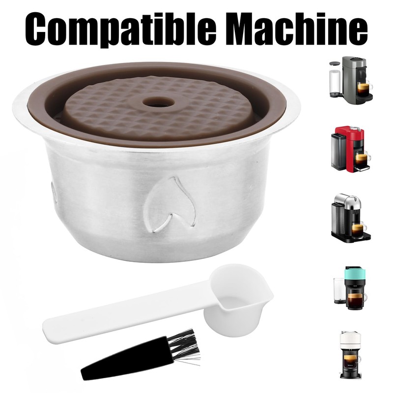 Reusable Pods for Nespresso Vertuo Machine, Stainless Steel 230ml Refillable