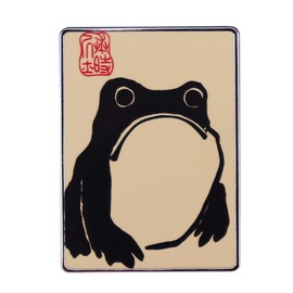 Japanese Art Frog Painting Brooch Cute Animal Enamel Pin Denim Lapel Bag Pin Anime Froggy Metal Badge Clothes/Jackets & Hat Accessories Jewelry Gift For Friends Gift