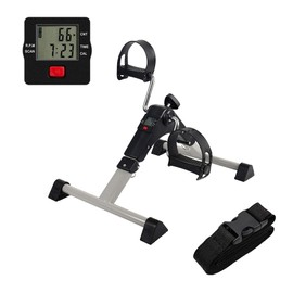 AHMED Folding Under Desk Bike Pedal Exerciser for Arm/Leg Medical Fitness Exercise Bike Mini Portable Home Workout