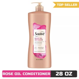 Suave Professionals Rose Oil Infusion Conditioner, Volumizing, 28 fl oz