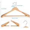 ABHENG Solid Wood Suit Hangers, 6 Pack, Coat Hangers with