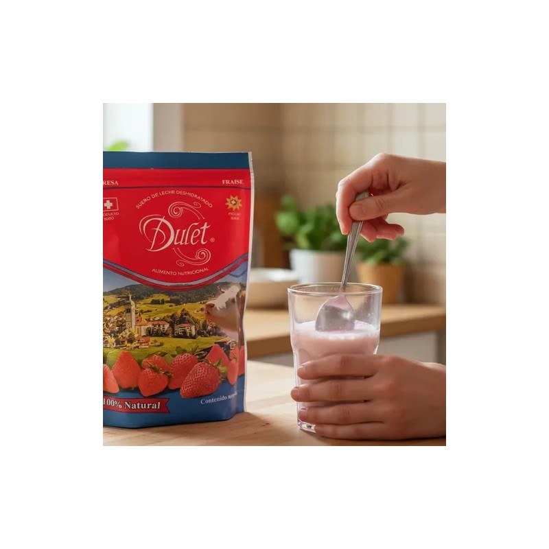 Dulet Suero De Leche Suizo Sabor Fresa 1 Bolsa De