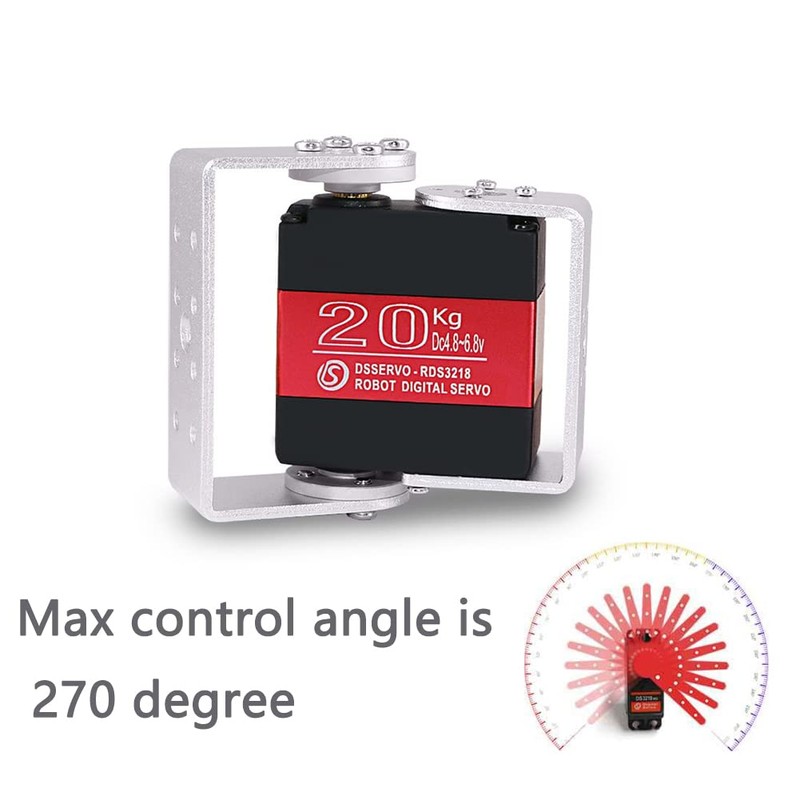 Rcmall RDS3218 Digital Servo, 20KG Dual-Axis High Torque, Waterproof IP66,