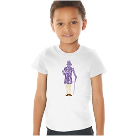 Willy Wonka and The Chocolate Factory Word Silhouette Kids T Shirt (3) for Toddler Boys and Girls, White