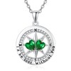 JIYVY32 Compass Necklaces for Women Compass Double Birthstone Pendant Necklaces