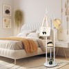 Fengzhizhu Solid Wood Coat Rack with 3 Shelves and 9