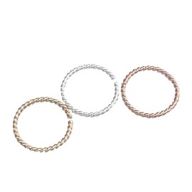 21 G Nose Ring Hoop | Fancy Twisted Wire | Rose Gold or Silver 5 6 7 8 9 10 mm 21 Gauge Single Hoop | Your Chosen Color and Size