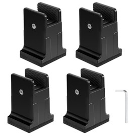 Moendergo Furniture Riser, Table Raiser, 3.4 Inch Bed Height with Screw Clamp, Sofa Raiser for Square/Round Chair Legs with 0-1.5 Inch Diameter, Can Hold up to 20,000 lbs (Black)