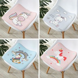 champracer Square Chair Cushion Children, Seat Cushion Children, Seat Cushion School Children, Cute Unicorns Seat Cushion Children for Home Office Car Children's School (Cute Giraffe, 30 cm x 30 cm)