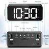 HERMIC Alarm Clock Bedside Mains Powered Large Digital Led Display,
