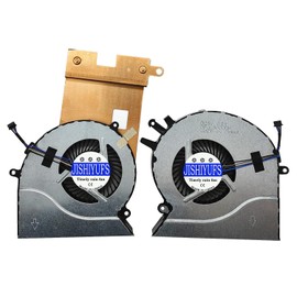 JISHIYUFS New CPU and GPU Cooling Fan for HP Omen 17.3 Inch 17-an 17-an120nr 17-AN010CA 17-AN012DX 17-AN013TX TPN-Q195 Series 0FJL60000H 0FJL50000H 931576-00000H 01 93 1577-001 DC5V 0.5A
