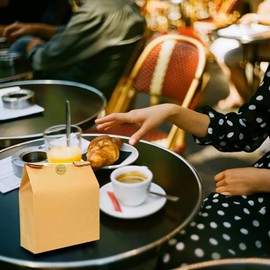 NOONEAST 150 Pack Paper Bread Bags for Homemade Bread Large Loaf Bag with Clear Front Window 14" x 8.3" x 3.5" 500pcs Homemade with Love sticker, Food Packaging Storage Popcorn Cookie Treat Bakery Bag