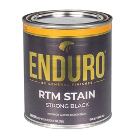 General Finishes Enduro RTM Water Based Wood Stain, 1 Quart, Strong Black