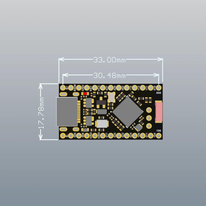 TECNOIOT Pack of 2 NRF52840 Development Board Compatible with Nice!