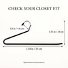 Pants Hangers 10 Pack, Space-Saving Open-End Metal Trouser Hangers with