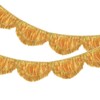 BLMHTWO Gold Scalloped Layered Fringe Banner Tassel Garland Party Decor