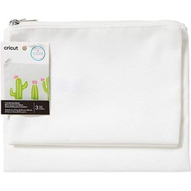 Cricut Cosmetic Bag Blanks (3 ct), White, One Size