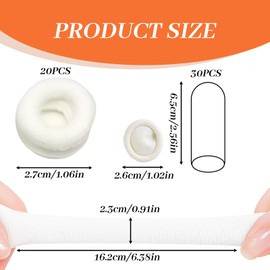 50 Pcs Finger Bandages Tubular Set, Finger Protectors Finger Stall Finger Bandages Tubular Finger Cots Thumb Bandage, Finger Bandage Stall for Work Kitchen Finger Protection