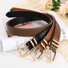 WERFORU 3 Pack Women's Leather Belts for Jeans Dresses Fashion