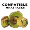 L Track Threaded Bolt Double Stud Fitting,5,500 Pounds Break Strength,
