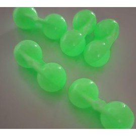 Fishing Line Rattles - 25 Pack - Attractant for Catfish, Striper and More (Standard Glow)