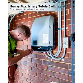 Enclosed Motor Disconnect Switch 63A 440V AC, 3 Pole Heavy Duty Safety Isolation Switch, IP65 Waterproof 3 Phase Disconnect Breaker Box for Generator Boat and Welding