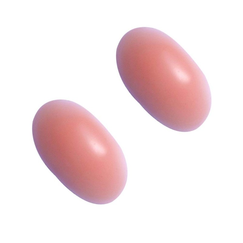 Healifty 2 Pairs Soft Silicone Shoulder Push-up Pads Adhesive Shoulder