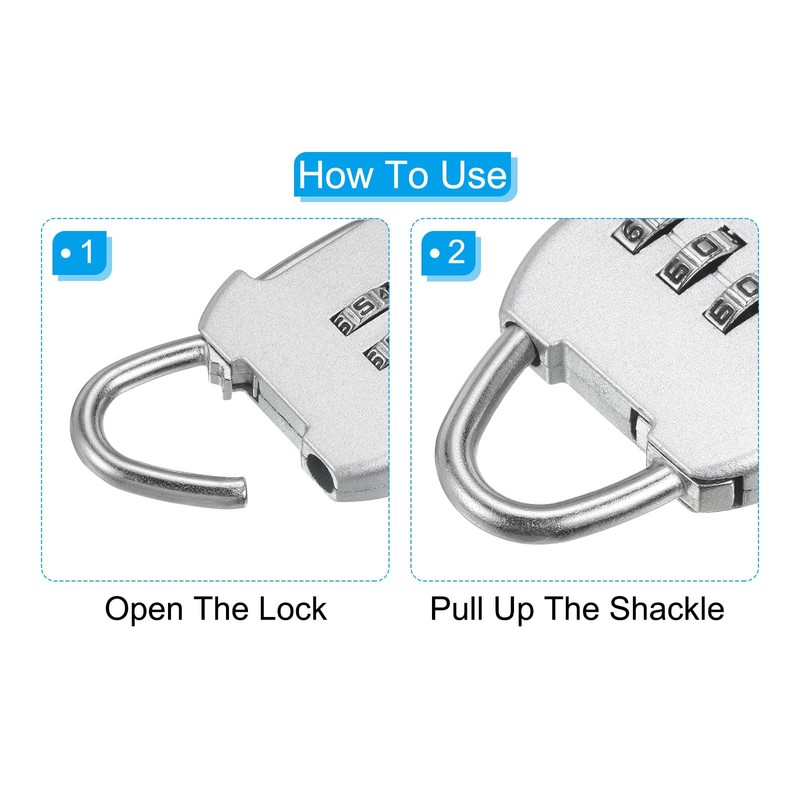 PATIKIL Security Steel Cable with 3 Digit Combination Lock, Travel
