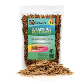 GARDENERA Eucalyptus Mulch - Improve Soil Health and Moisture Retention for Thriving Plants - 3 QUARTS