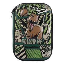 Fuwraixis 3D Dinosaur Pencil Case, Children's Cartoon Eva Pencil Pouch, Cute Waterproof Stationery Box with Large Capacity, Children's School Supplies, Back to School Gift, Green, Cartoon