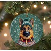 Christmas German Shepherd Dog Ornament - Pet Portrait Gift -