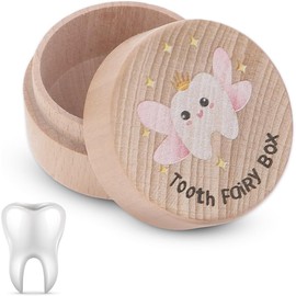 WUMZIRA 1 x Tooth Box Milk Teeth for Boys Girls Tooth Box Milk Tooth Box Girls Gift Ideas Tooth Box Milk Teeth Boys for Christening and Birthday Gifts for New Parents