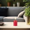 Mega Candles 1 pc Unscented Solid Dome Top Red Pillar