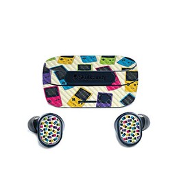 MightySkins Carbon Fiber Skin for Skullcandy Sesh True Wireless Earbuds - Game Kid Color Tile | Protective, Durable Textured Carbon Fiber Finish | Easy to Apply | Made in The USA