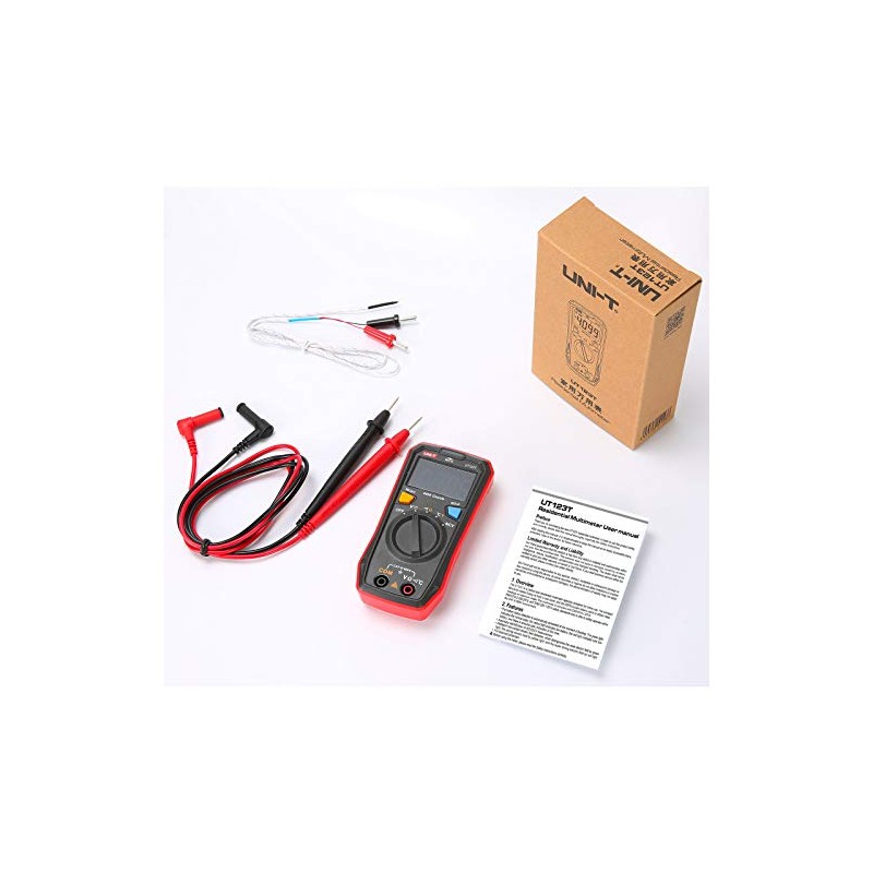UNI-T Kit de multímetro residencial UT123T, voltímetro digital, medidor de