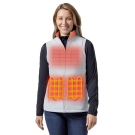 ORORO Women's Heated Vest with USB-C Rechargeable Battery, Lightweight Heating Vest for Running Hiking Golfing (Grey, L)