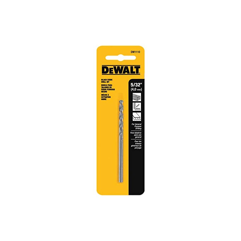 DeWalt DW1110 5/32" Black Oxide Split Point Drill Bit