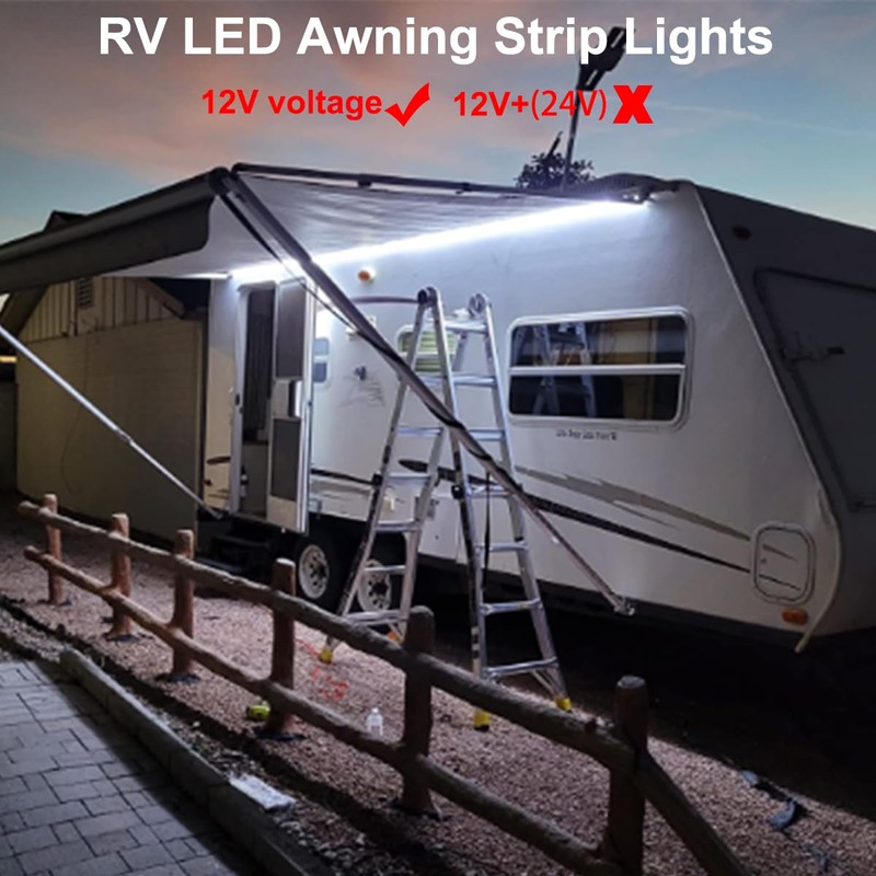 TEKSHINNY RV Underglow Led Light Kit, 12V 16.4FT RV Awning