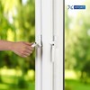 XFORT Locking Cockspur Window Handle Installation Kit in White, Left