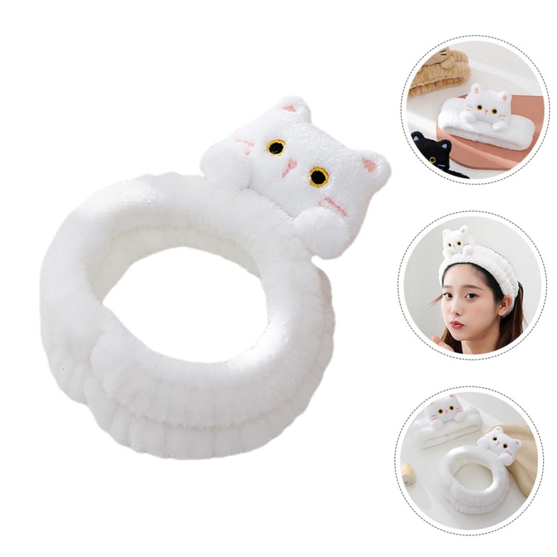 VICASKY Face Wash Headband for Women Elastic Cat Design Spa