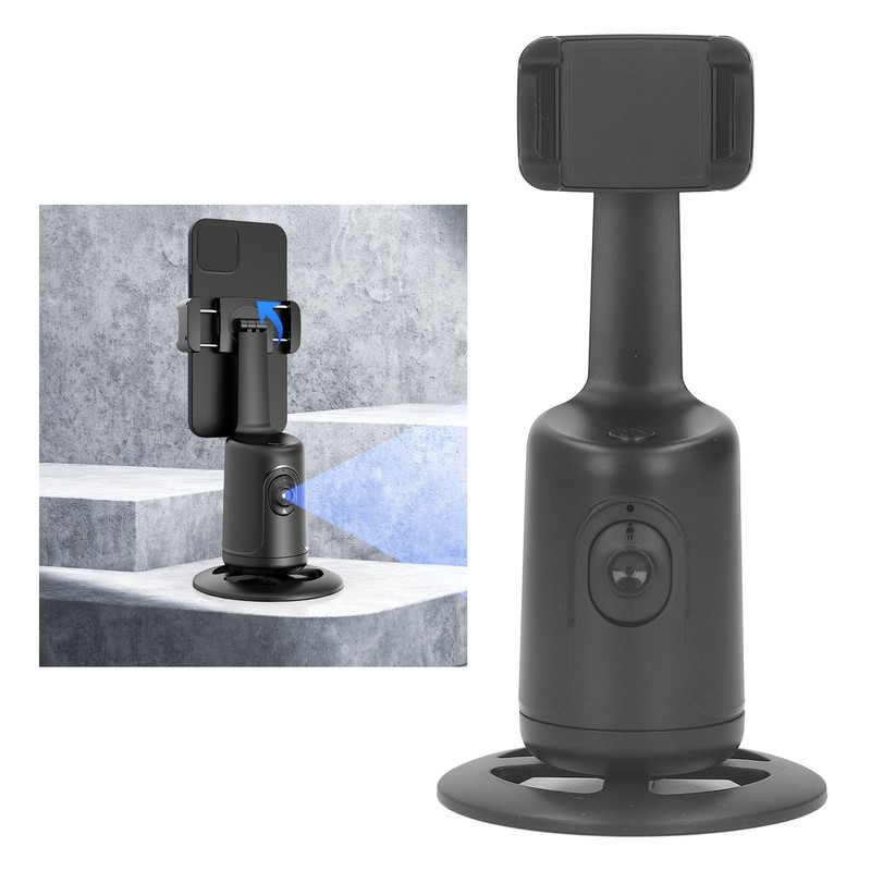 Auto Face Tracking Phone Holder 360 Degree Rotation ABS Phone